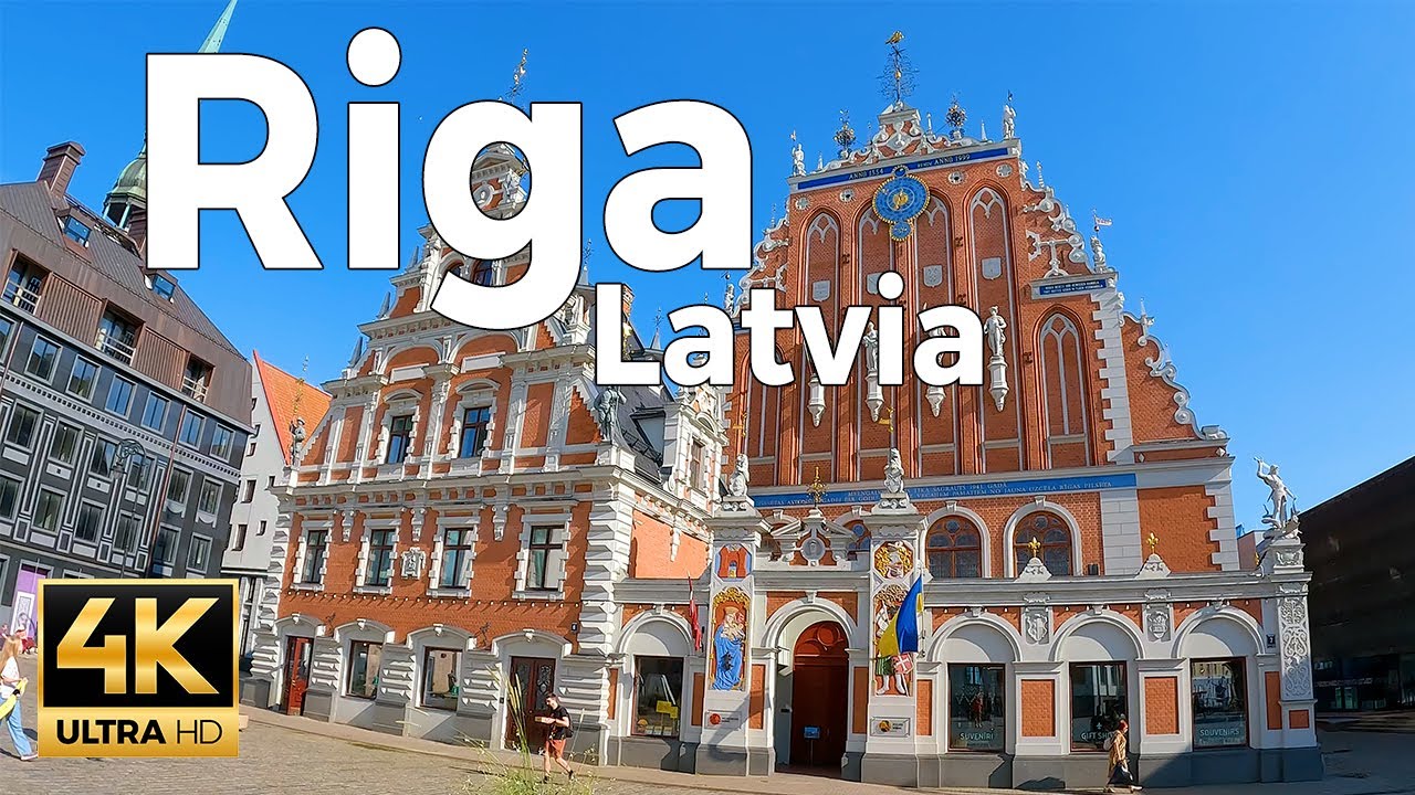 Riga, Latvia Walking Tour 2024 (4k Ultra HD 60 fps) - With Captions