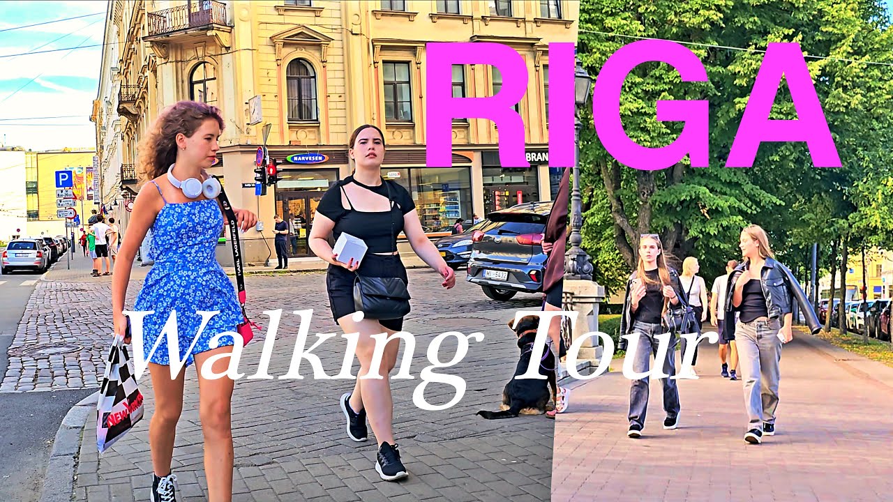 RIGA. Walking tour 4K. Old Riga.