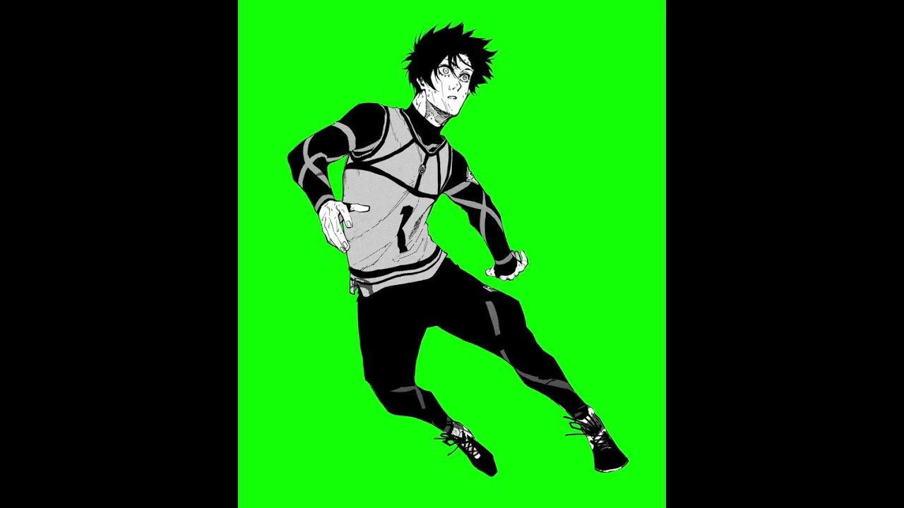 Rin Itoshi Animation [Green Screen] #shorts #anime #manga #animation #greenscreen #bluelock #free