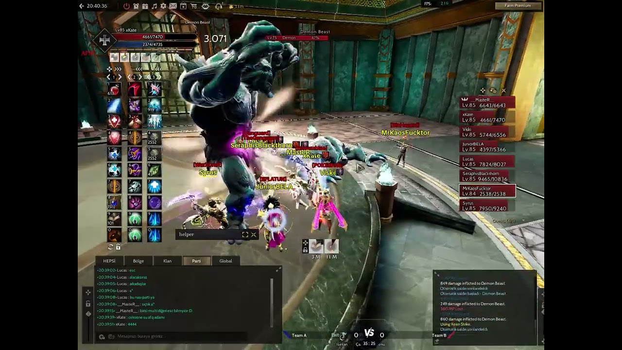 Rise Online MrKaosFucktor İNFERNO MULTİ CHAR AFQ !!!