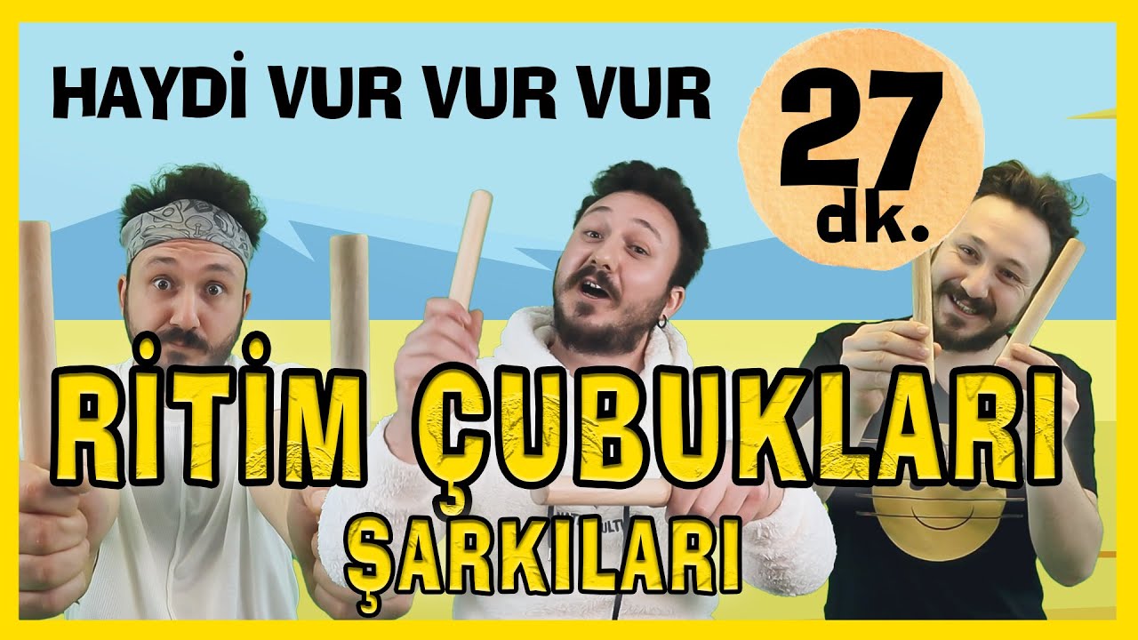 Ritim Çubukları ile Oynanan Okul Öncesi Şarkılar 🥁 Full Burak Onurlu Çocuk Şarkıları🥁 27 Dakika 🎶