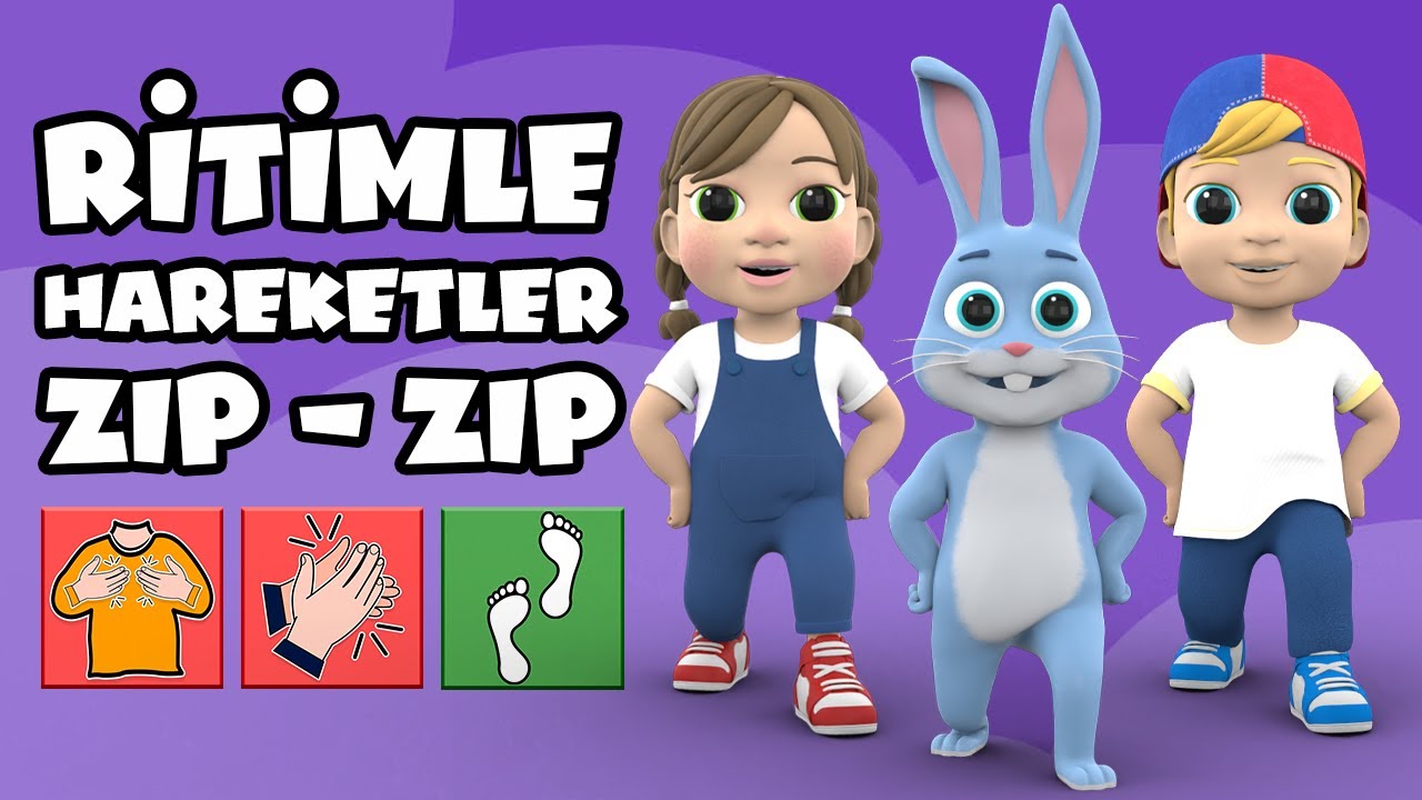 Ritimle Hareketler Zıp Zıp - Bu Ritim Oyunu Tam Okul Öncesi Çocuklara Göre - Rhythm Games for Kids
