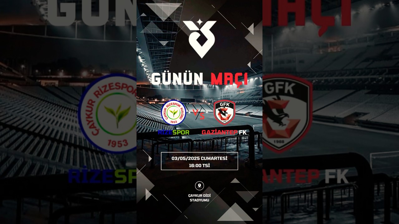 Rizespor vs Gaziantep FK Maçı Muhtemel 11'ler