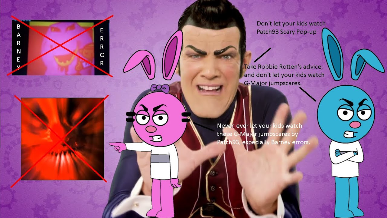 Robbie Rotten Hiding Scary Pop up Jumpscares (Patch93's G Major)