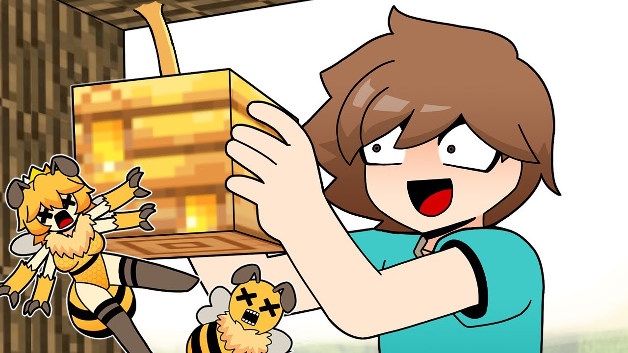 Robbing Beehives | Minecraft anime