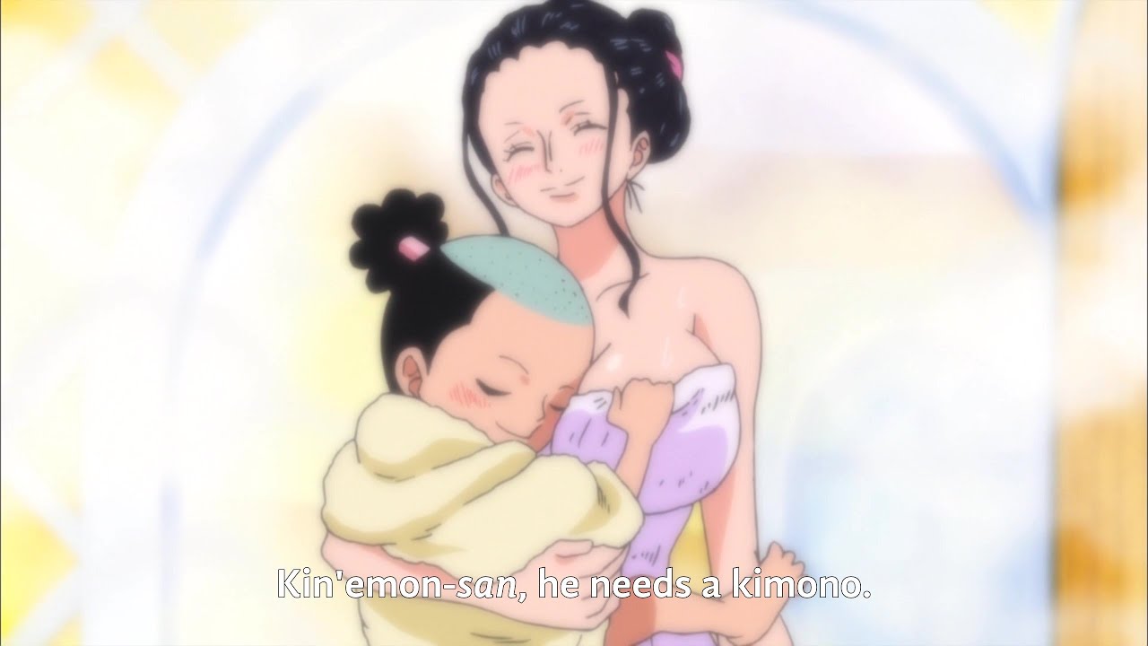 Robin And Momonosuke Bath Scene HD | One Piece