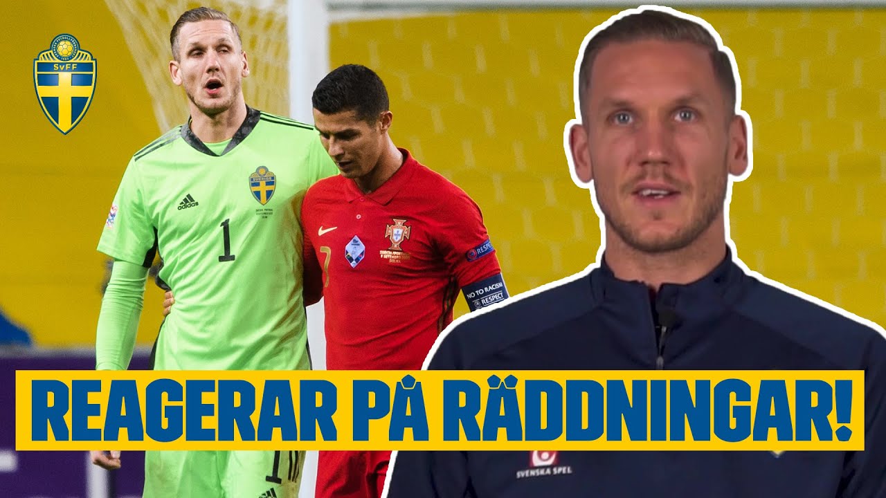 Robin Olsen reagerar på sina bästa räddningar! | Avslöjar sin teknik!