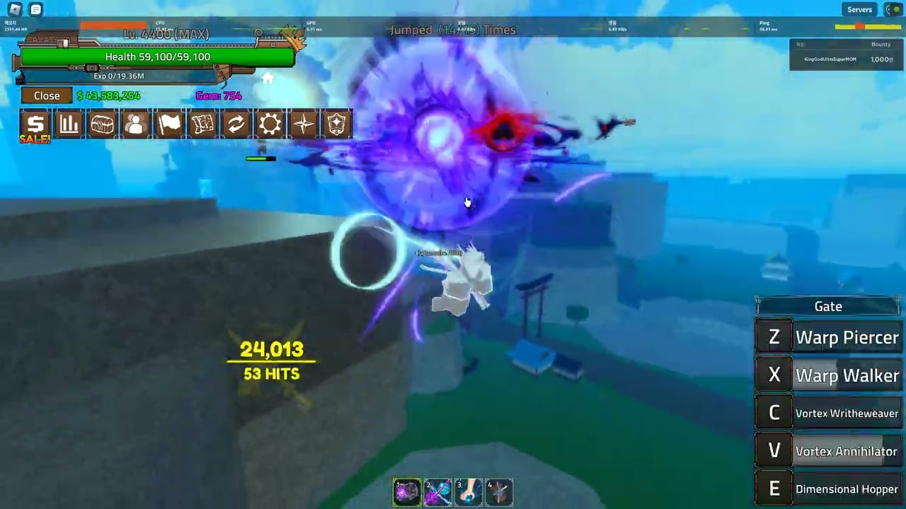Roblox King Legacy gate X Bloodmoon twins combo