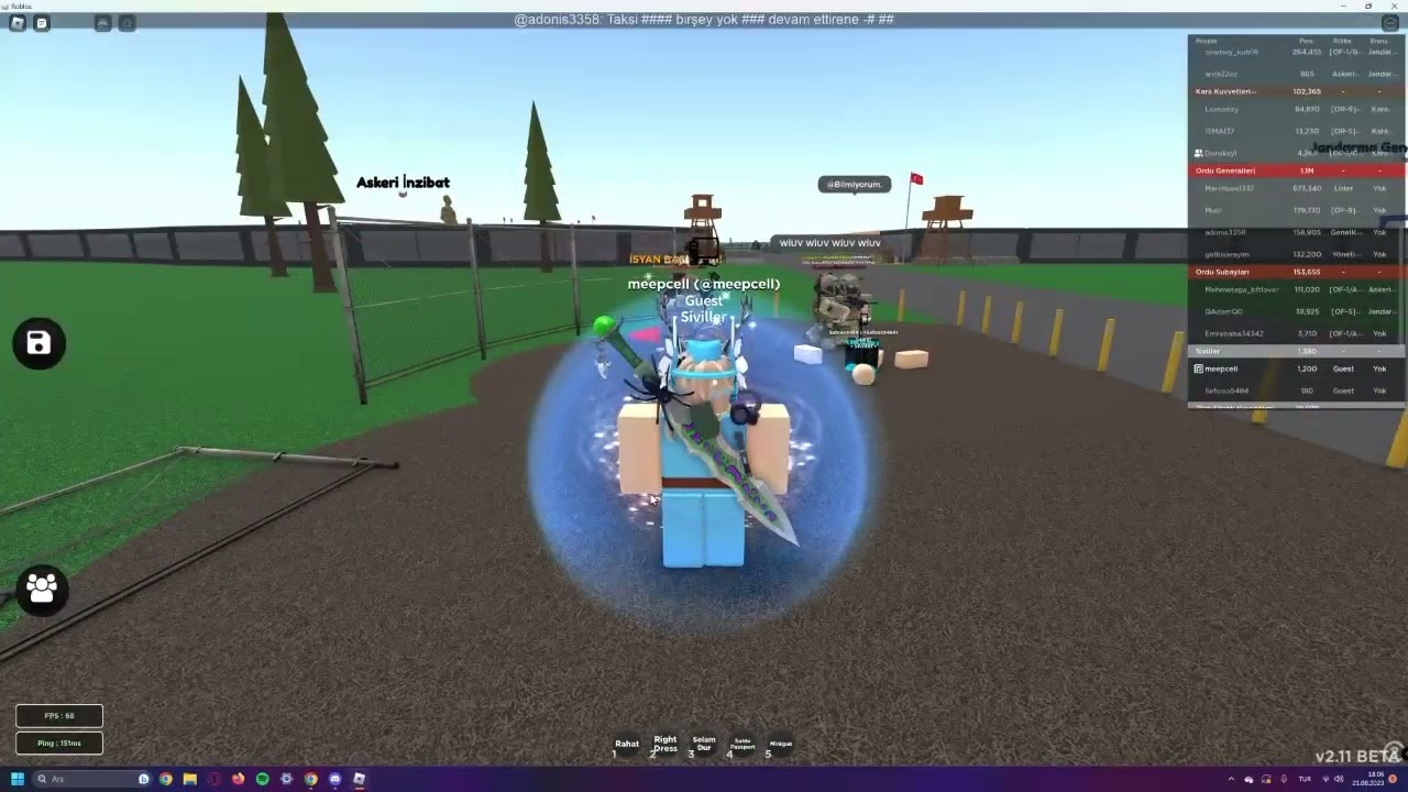 Roblox Türk Asker Oyunu [TEAF] Askerleri Minigun ile Taradım !!!