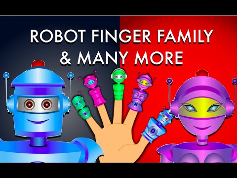 Robot Finger Family And Many More - Nursery Rhymes For Children