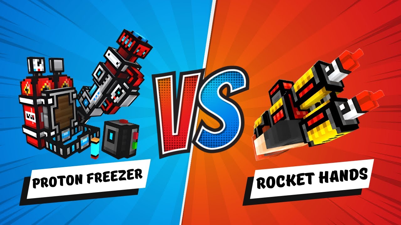 Rocket Hands VS Proton Freezer (Mythical) - Pixel Gun 3D