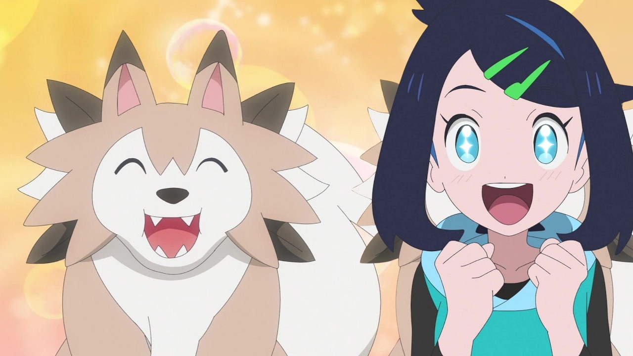 Rockruff evolves into a chubby Lycanroc | Pokémon Horizons Episode 98