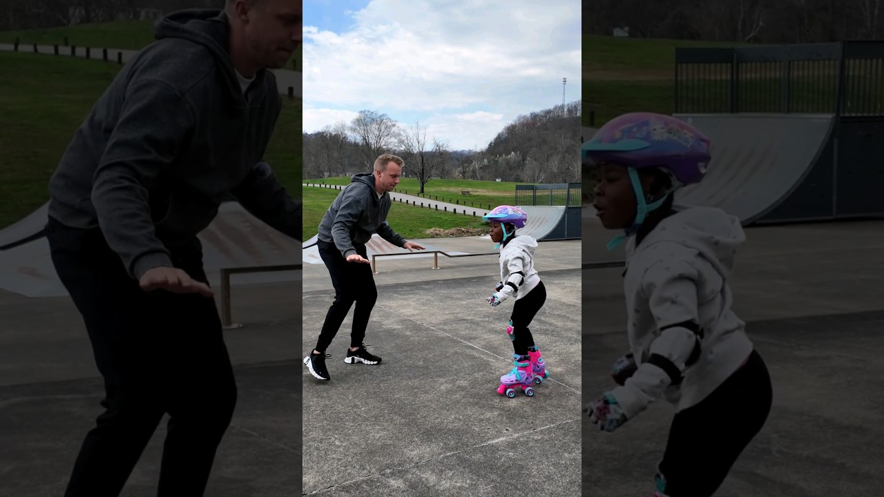 Roller skating lessons with the best teacher in the world 🛼💕