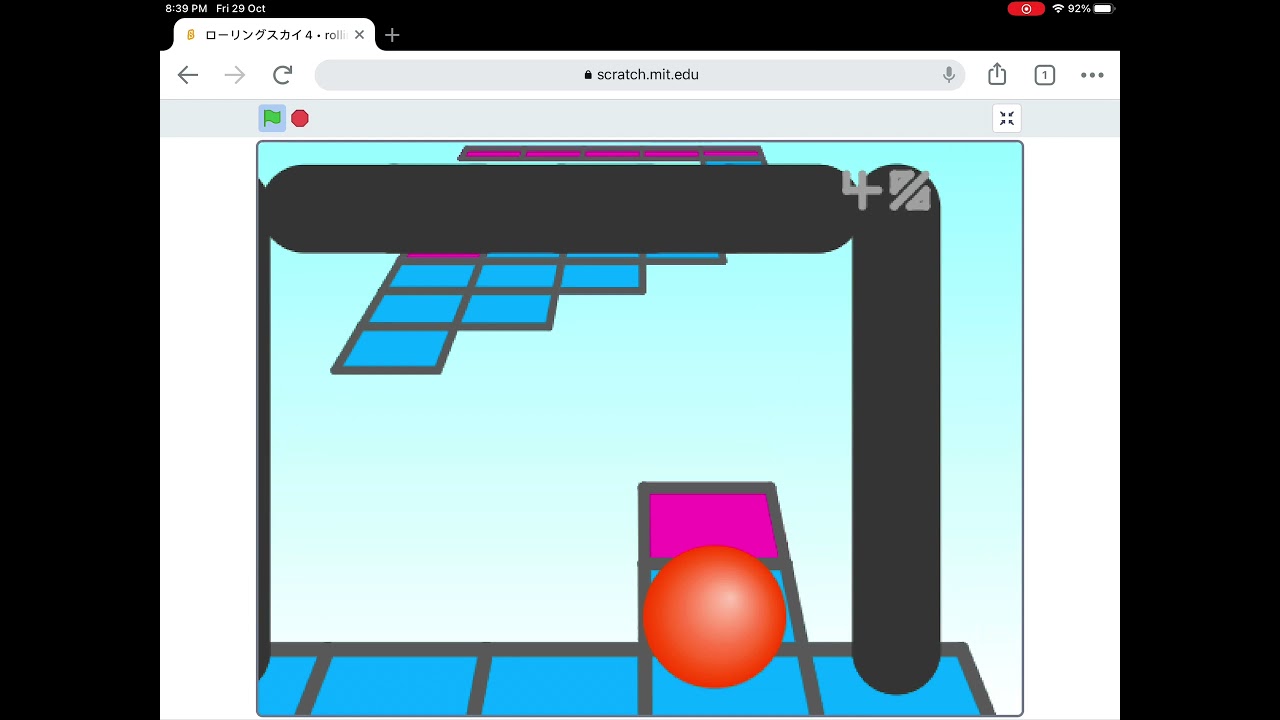 Rolling Sky Level 4 Edit on Scratch! (Full Music Audio)