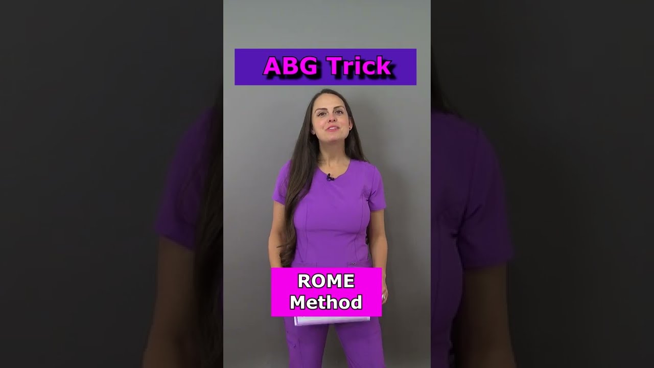 ROME Method ABG Interpretation (Arterial Blood Gases) Nursing School #shorts