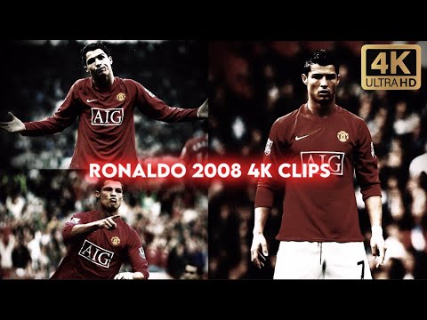 Ronaldo 2008 4K free clip dark cc  #ronaldo #football #capcut #clips