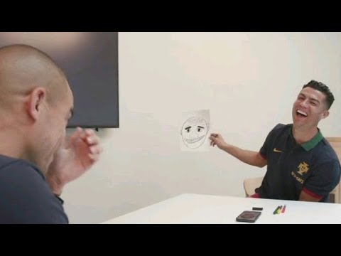 Ronaldo And Pepe Make Fun Of Each Other. The Portugal Team Draw Hilarious Pictures Of Each Other.