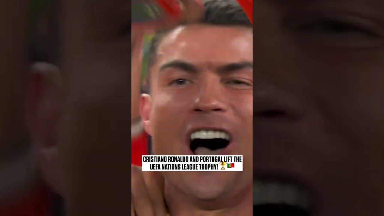 Ronaldo and Portugal raise the UEFA Nations League Trophy 👏🏆 #Ronaldo #Portugal #UEFAnationsleague