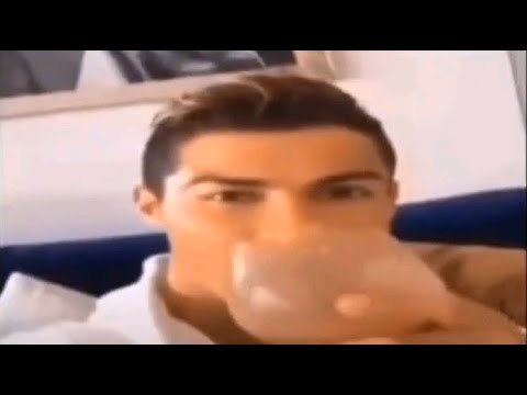 ronaldo drinking meme
