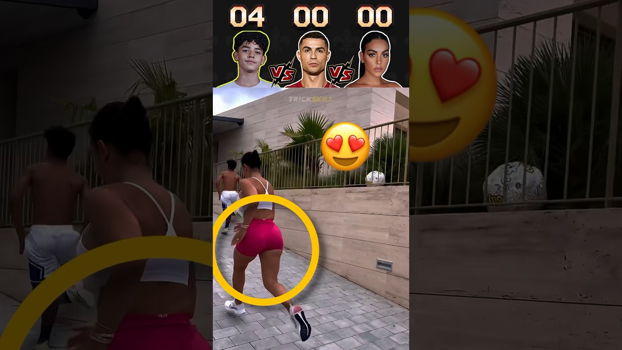 Ronaldo Jr vs Ronaldo vs Georgina | Sprint up the Hill Challenge⚡️⏰