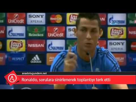 Ronaldo sorulara sinirlenerek toplantıyı terk etti