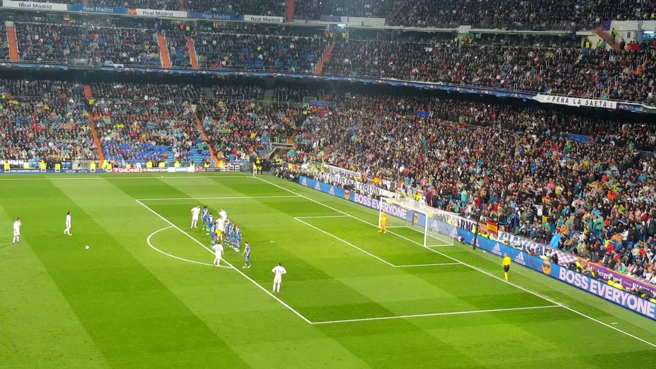 Ronaldo, third Goal against wolfsburg -live from bernabue