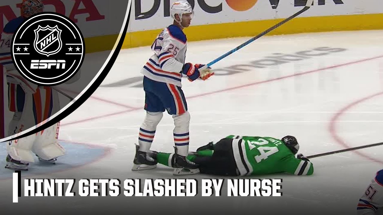 Roope Hintz leaves Game 2 after slash from Darnell Nurse | NHL on ESPN
