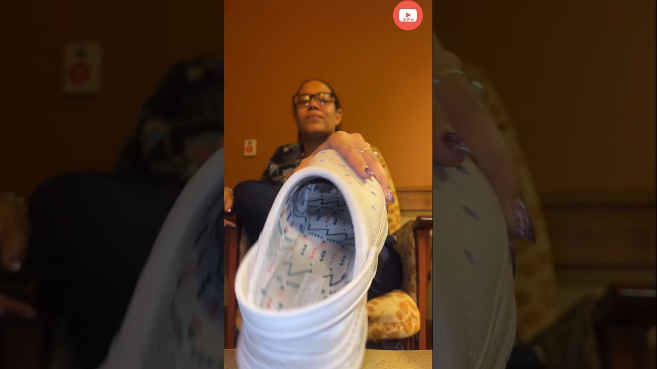 Rosie Lightskin Ebony Smelling Stinky Crocs & Socks At Work (48) [SHORTS]