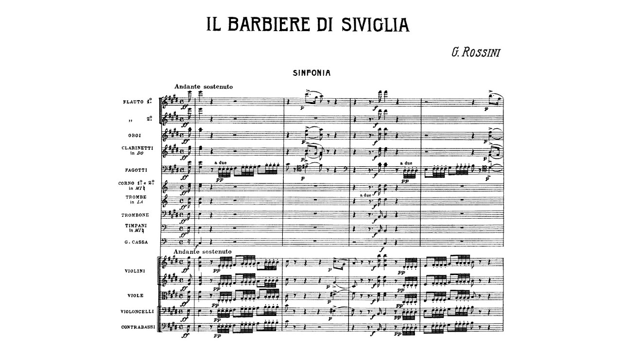Rossini: Il barbiere di Siviglia (The Barber of Sevilia), Overture [Original Version] (with Score)