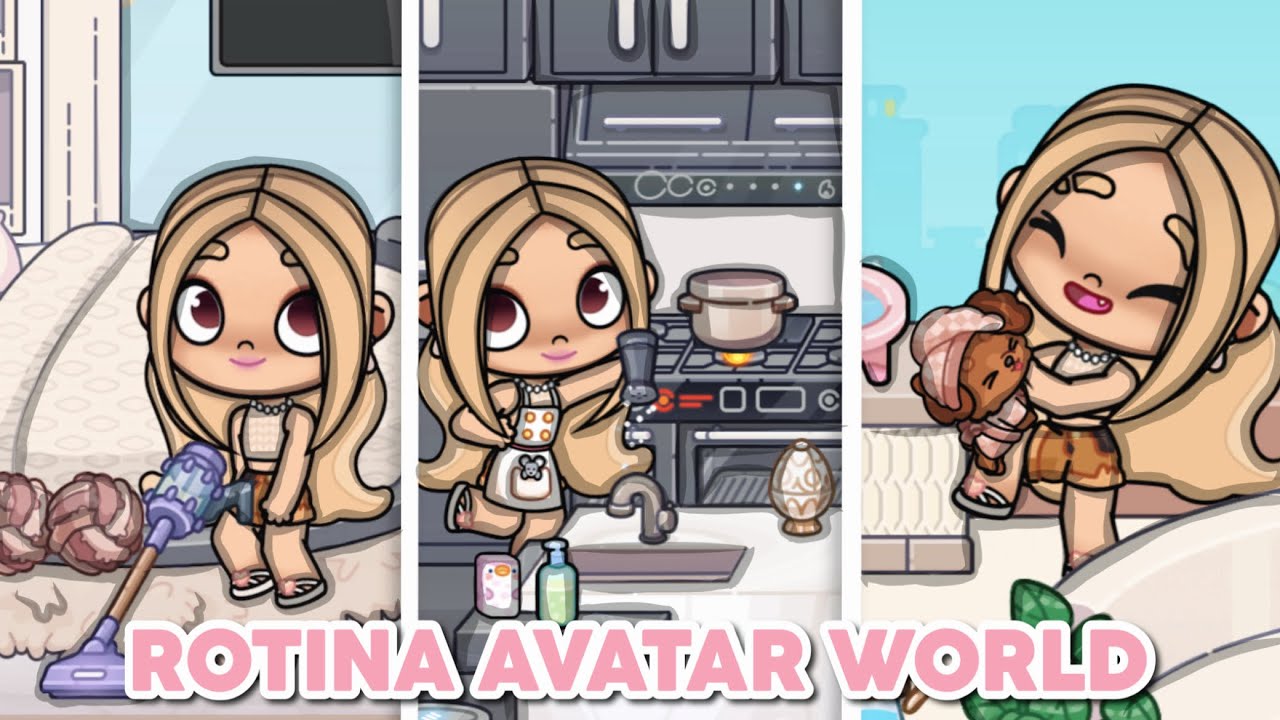 ROTINA DA TARDE/ NOITE NO AVATAR WORLD ☀️🌙💞 *com voz*