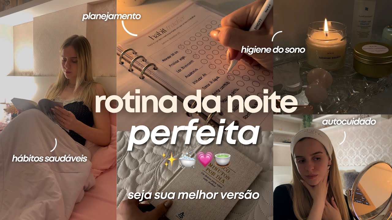 ROTINA NOTURNA PARA ACORDAR ÀS 5H DA MANHÃ | higiene do sono, autocuidado e produtividade 💗🛁🍵🌙