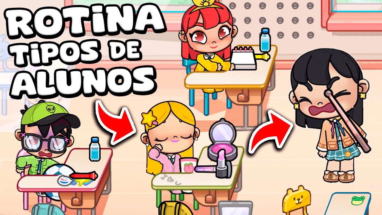 ROTINA TIPOS DE ALUNOS NA ESCOLA | AVATAR WORLD ROTINAS e HISTÓRIAS