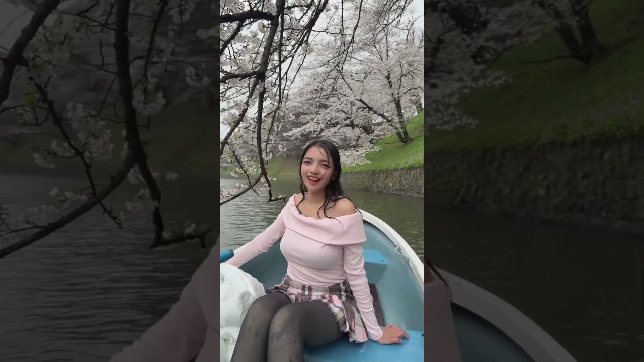 row boat sakura viewing…. in the rain 😂 - uwudracu Onlyfans