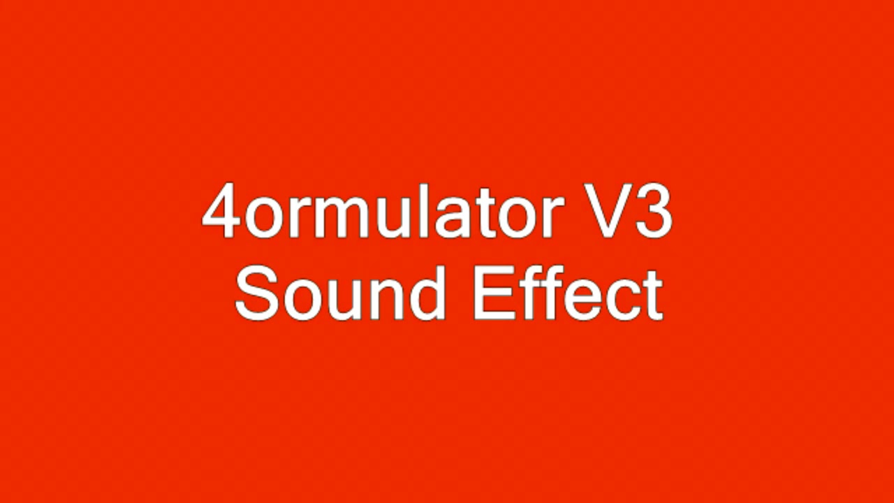 RQ: 4ormulator V3 Sound Effect