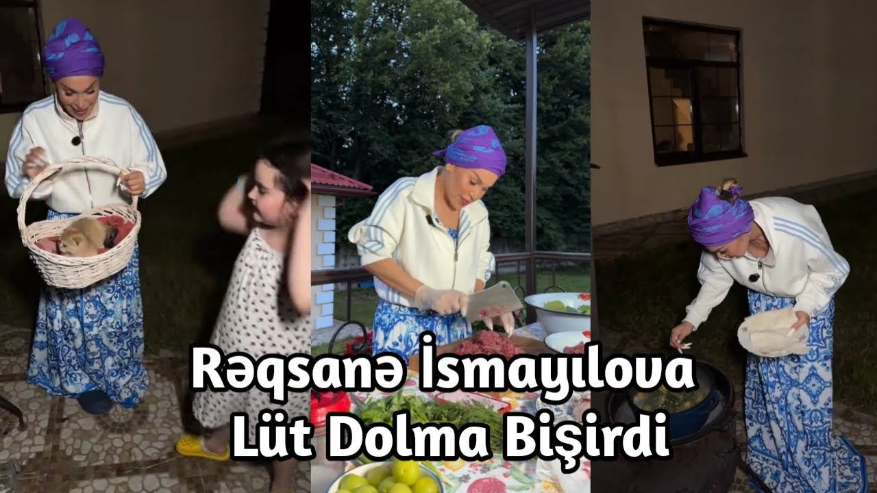 Rəqsanə İsmayılova Lüt Dolma bişirdi (Canlıya görün kim qoşuldu)