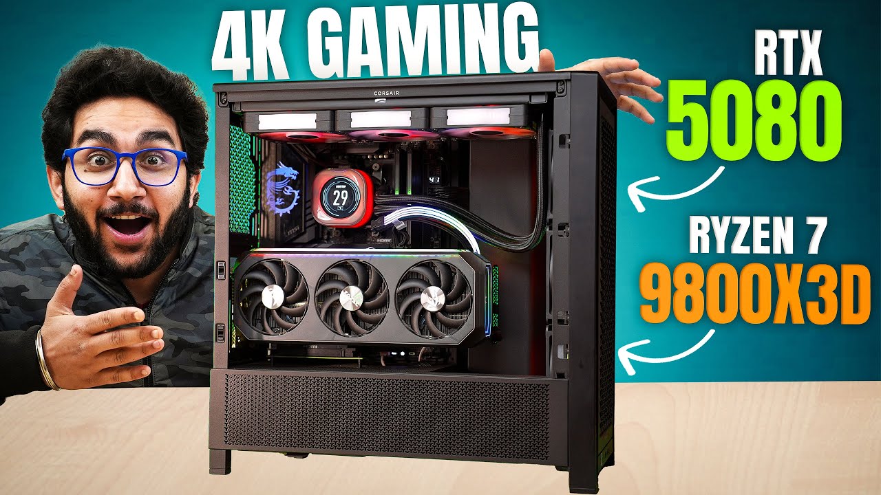 Rs.3 Lakh 4K Gaming PC BEAST! Ryzen 7 9800X3D + RTX 5080