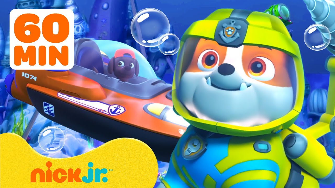 Rubble & Zuma's Water Rescues! w/ PAW Patrol Marshall, Rocky & Chase | 1 Hour | Rubble & Crew