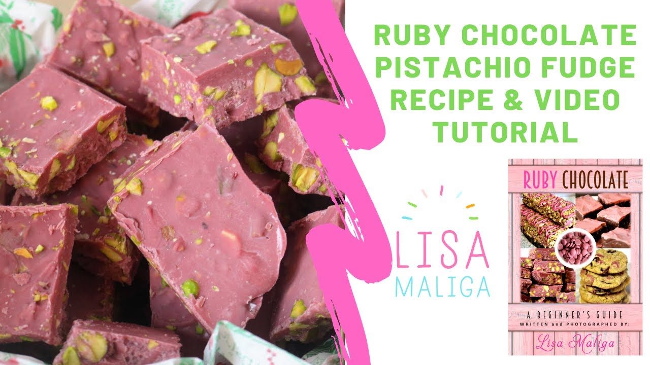 Ruby Chocolate Pistachio Fudge Recipe & Video Tutorial