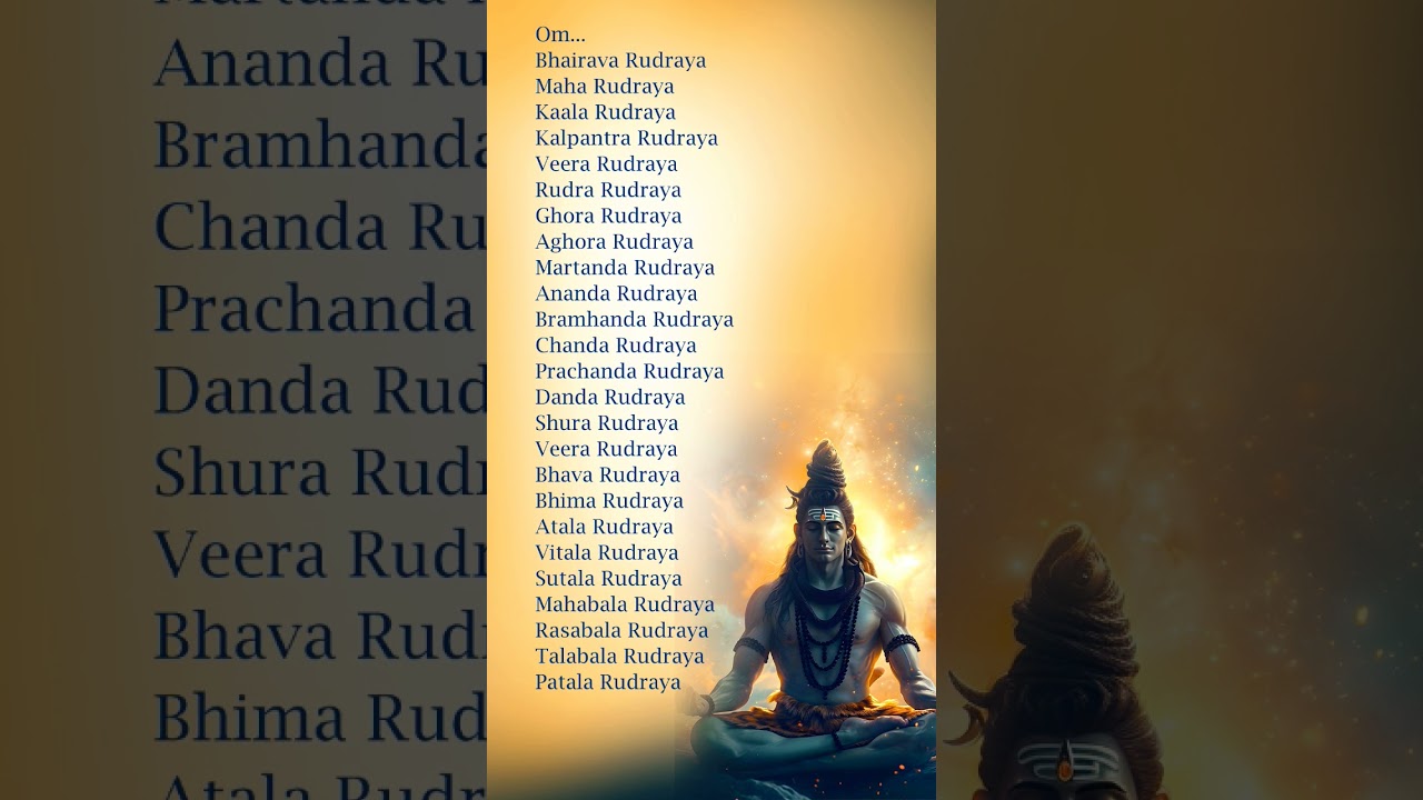 Rudra Shiva Stotram Mantra Lyrics | shivstotram #rudrastotram #lordshiva #monday #music