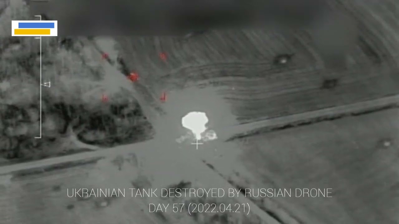 Russian drone hits UA tank [Russia Ukraine War] Day 57