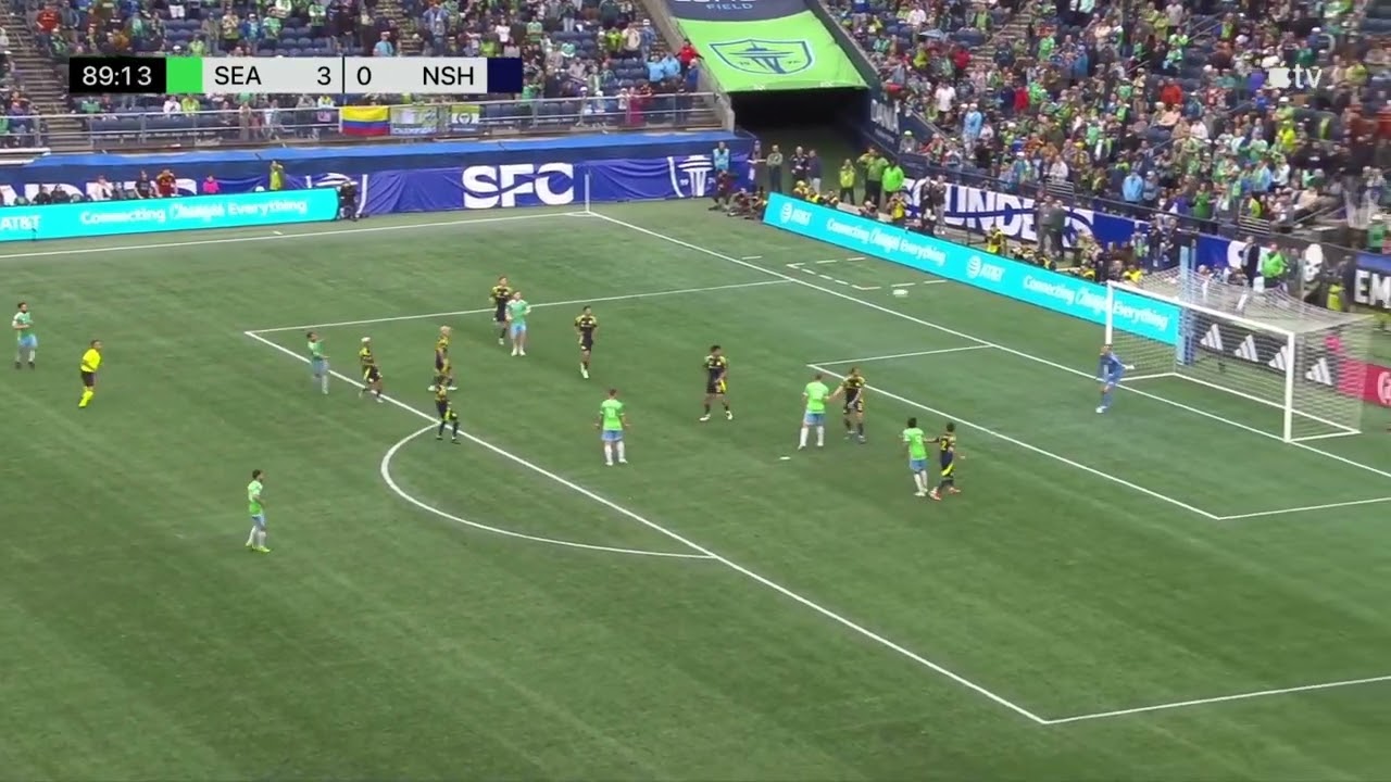 Ryan Kent Sounders Debut - All Touches