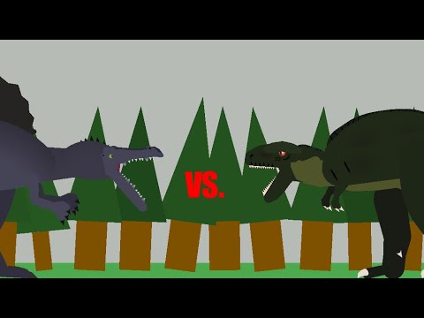 Sail-back Sharptooth (Spinosaurus) vs. Sharptooth | The Land Before Time Stick Nodes Animation