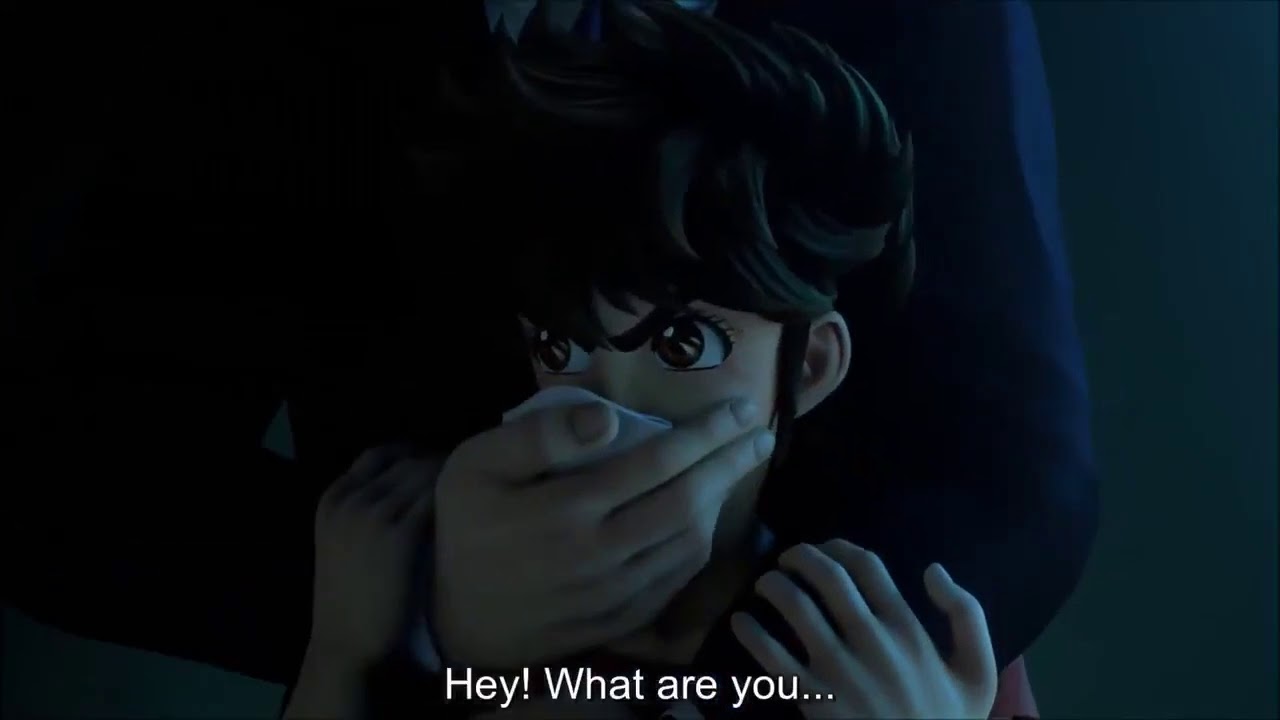 Saint Seiya - Cuttle little anime boy gets chloroformed and knocked out.
