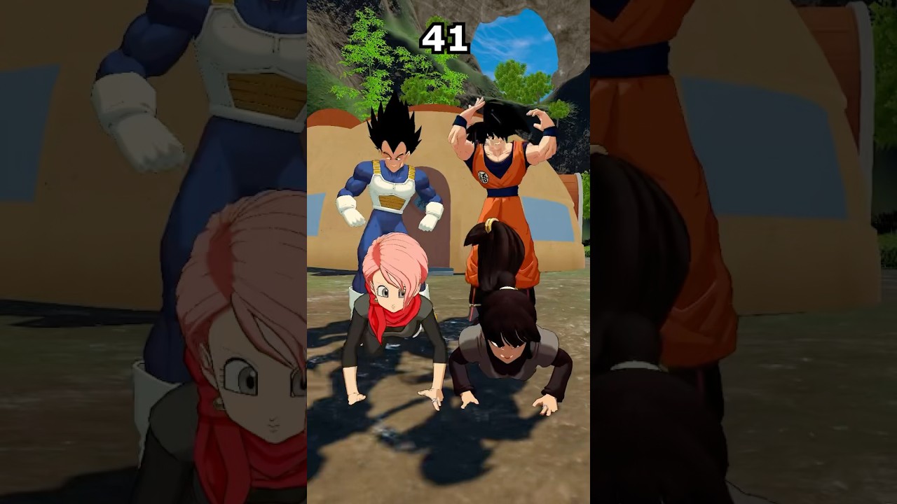 Saiyan Wife Workouts Be Like 💪 #chichi #bulma #goku #vegeta