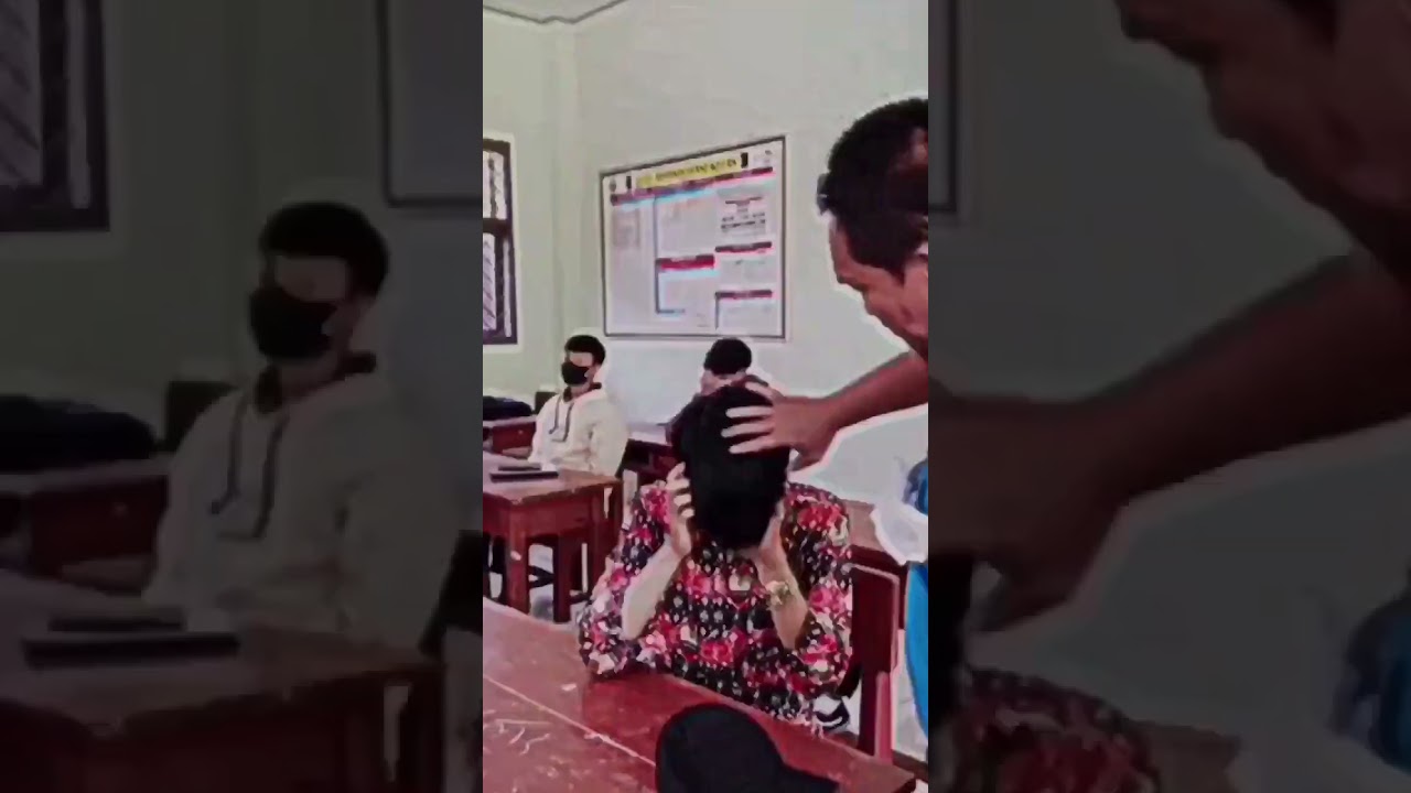 Sakit tapi tak berdarah😭 di colak guru😭 razia rambut di sekolah!! #shorts