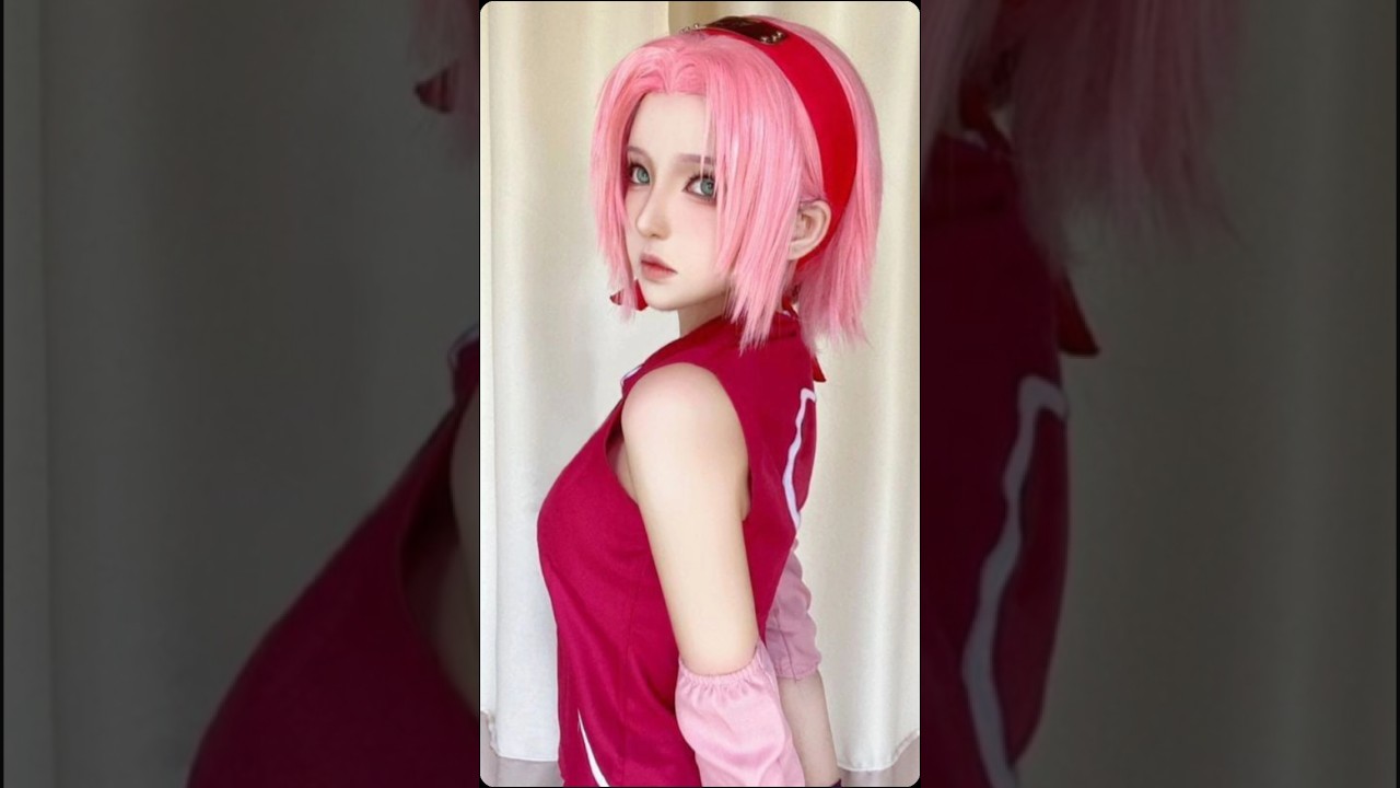 sakura cosplay #anime #naruto #sakura #cosplay #shorts #youtubeshortstrending #subscribe