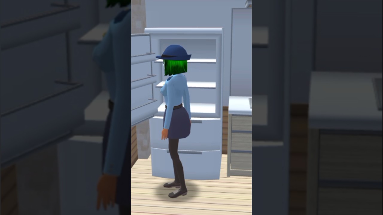 Sakura open refrigerator and going to office #sakuraschool #sakuraschoolsimulator #shorts #yt #yts