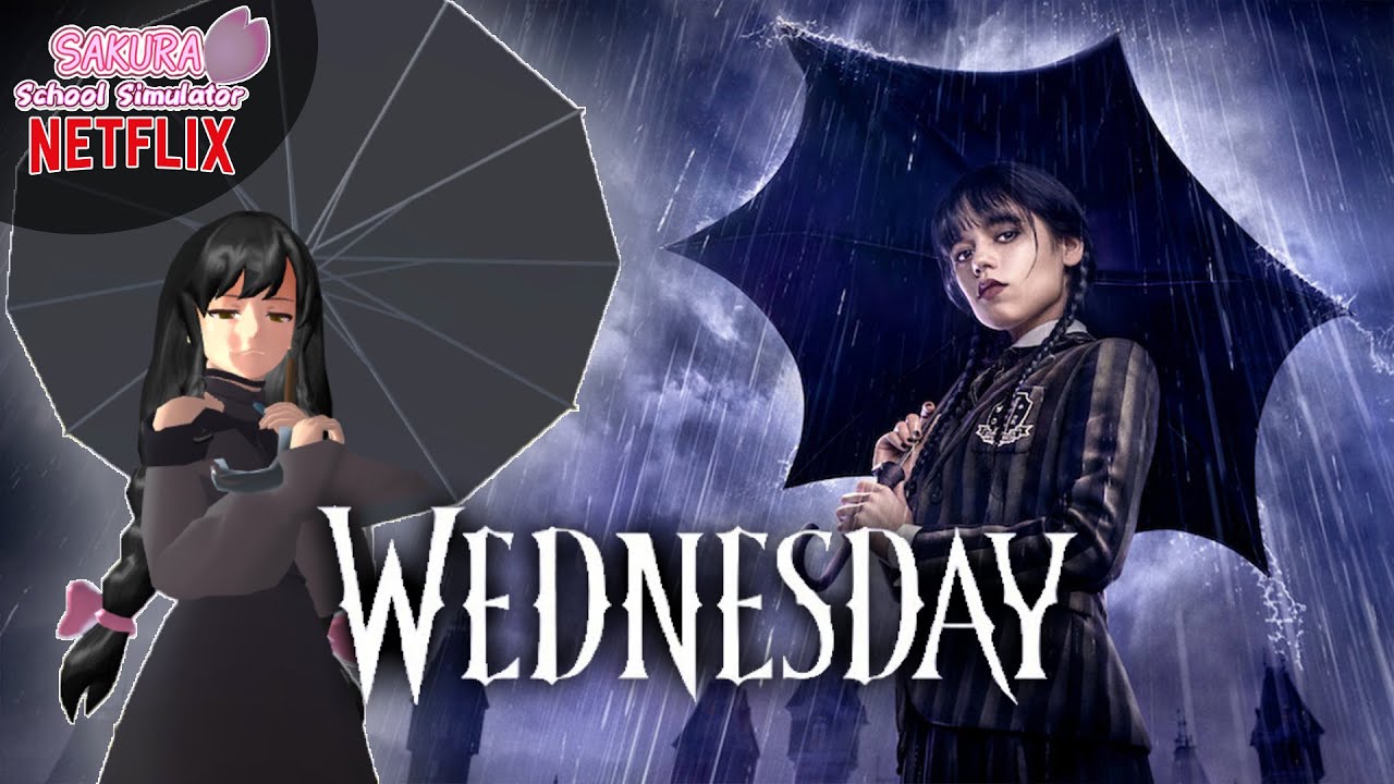 Sakura school simulator wednesday | Serial film Netflix Wednesday Revenge | Pool Scene @RatuKecil