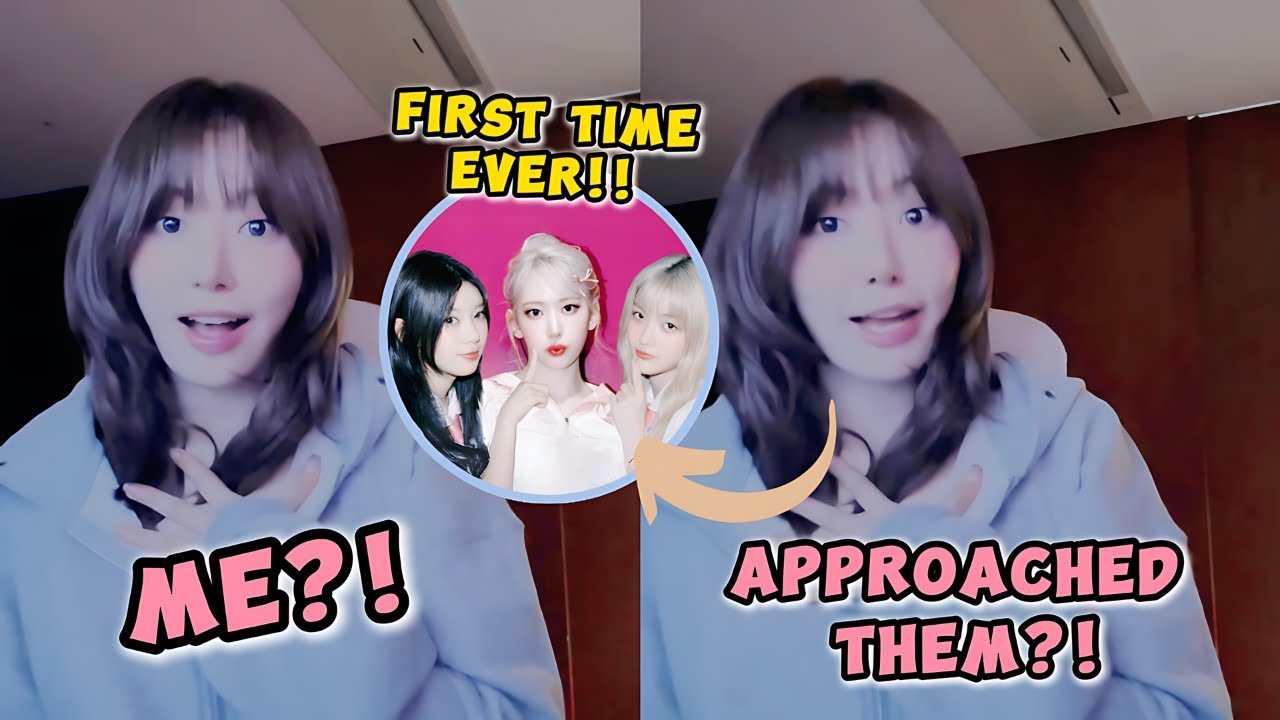 SAKURA was surprised at herself when she approached ILLIT MOKA and IROHA for the first time! 😍