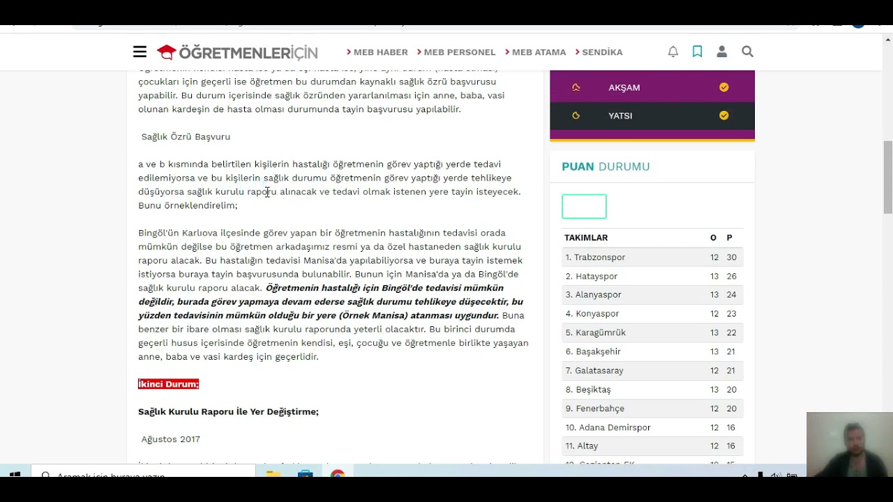 Sağlık Özrü Atama başvurusunun kabul edilmesi için  raporda olması gereken en önemli 2 ibare ! !!